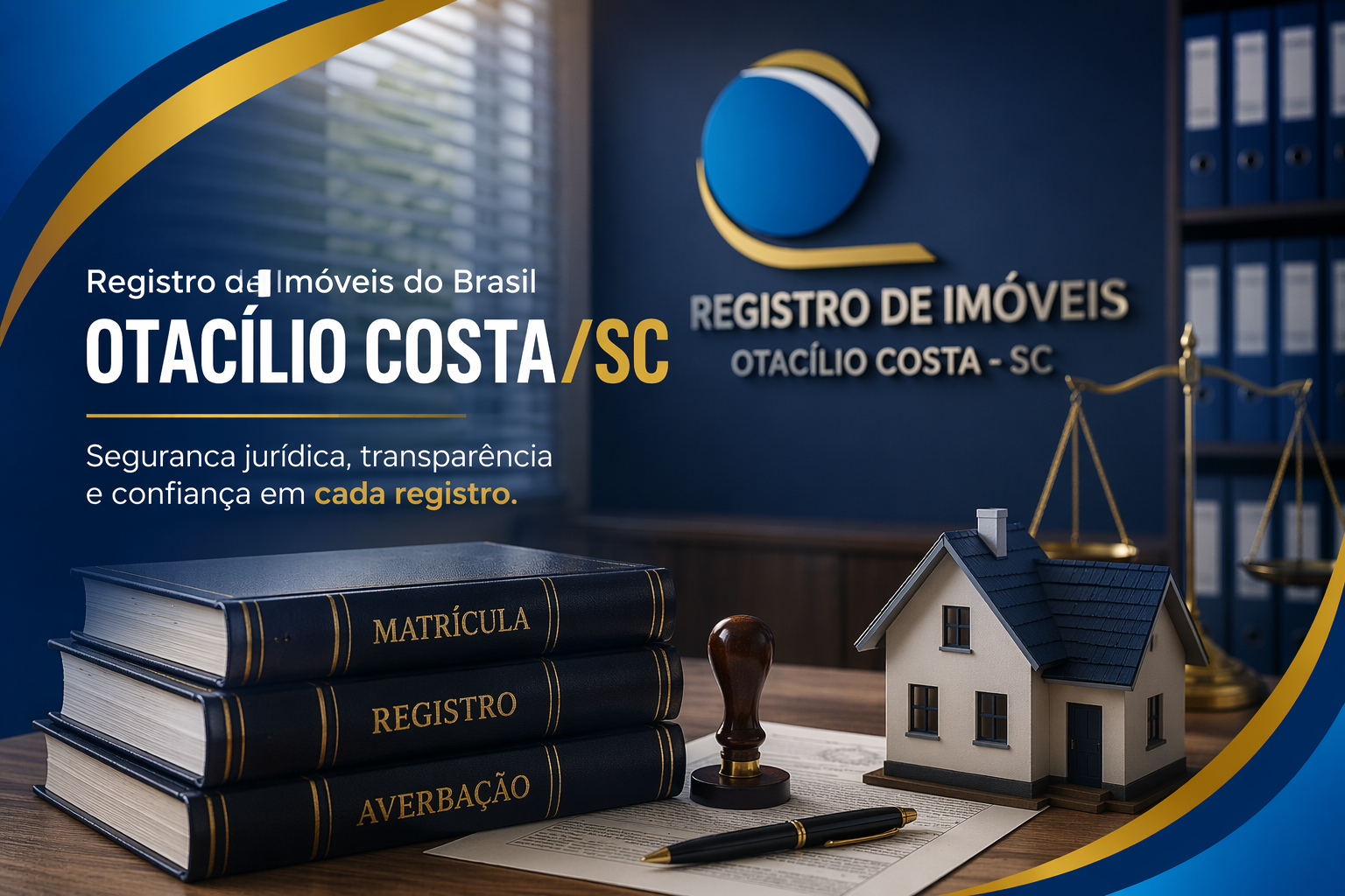 Ambiente institucional do Registro de Imóveis de Otacílio Costa/SC